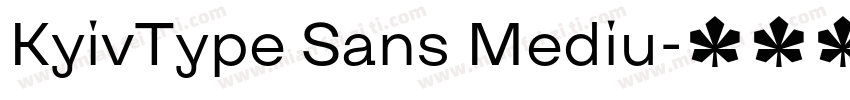 KyivType Sans Mediu字体转换